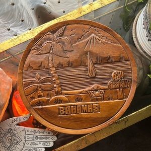 Vintage Wood-carved Bahamas Plaque